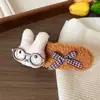 Urso de Pudim de Desenho Animado Bico de Pato Presilha Grande Fofa Grampo de Cabelo Outono e Inverno Cabelo de Cordeiro Parte de Trás da Cabeça Grampo de Cabelo Alto Sentido