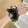 Elástico de Cabelo Elástico de Alta Qualidade 2025 Novo Estilo para Mulheres, Acessório de Cabelo de Renda