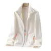 Chaqueta de Polar Doble Cara Estilo Pareja para Exteriores para Mujer, Sudadera Gruesa de Polar Polar, Cárdigan Cálido de Otoño e Invierno, Chaqueta con Cuello Alto para Hombre