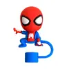 100 Individuales Lindos Spider-Man Stiller 3D Funda para Popote 10mm Popote Stanley Popote Estéreo Tapa para Popote