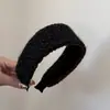 Diadema de Lana de Color Sólido Versátil de Gama Alta para Otoño e Invierno, Diadema Ancha de Moda Retro para Mujer, Pasador Nuevo 2025