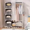 Armario de Tela a Prueba de Polvo Dormitorio Casa de Alquiler Dormitorio Armario Pequeño Simple Almacenamiento de Ropa de Cabecera Estante de Almacenamiento