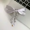 Cordón para Teléfono con Lazo Plateado Transfronterizo, Cuerda para el Cabello de Alta Gama y Elegante para Mujer, Nueva Cuerda para el Cabello para Chicas Populares, Accesorios para el Cabello