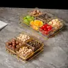 Plato de Fruta de Plástico Estilo Lujo Ligero, Plato de Fruta Seca, Bandeja de Bocadillos para Pedicure Comercial, Plato de Fruta para KTV, Bandeja de Dulces