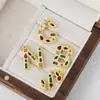 Europa y Estados Unidos venta caliente transfronteriza collar con colgante de 26 letras inglesas cobre microincrustado circonita accesorios diy colgante al por mayor