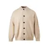 Ru Meng Suéter Casual Retro de Invierno para Calle y Viaje de Negocios Hombres Mujeres Cárdigan de Punto Cuello Alto Marca de Moda Prendas de Punto Ropa de Abrigo