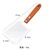 Pala para cocinar mango de madera placa de hierro pala para barbacoa mango de madera pala para cocinar acero inoxidable pala para freír bistec espátula pala para pizza