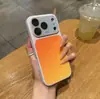 Funda de Teléfono con Gradiente Líquido y Ventana Grande Adecuada para Apple 17Promax Moderna 15/14 Tacto de Piel Dos en Uno 13/16
