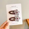 Pinza para el Cabello de Lana con Estampado de Leopardo para Otoño e Invierno para Mujer, Elegante Pinza para Flequillo Lateral, Pinza BB de Gama Alta para Pelos Sueltos, Pasador de Moda Estilo Retro