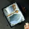 Conjunto de Xícaras de Café de Cerâmica de Luxo para Mulheres, Porcelana de Ossos Exquisita de Alto Padrão, Caixa de Presente de Alto Valor, Presente de Inauguração