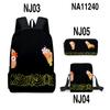 Animação 3D Cross-border do que você bonito Blade Schoolbag Crossbody Bag Pencil Bag Mochila de personagem impressa de três peças