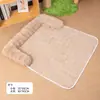Esterilla para Cama de Gato para Todas las Estaciones, Cojín para Dormir de Gato, Cojín de Sofá, Esterilla para Cama de Mascota, Esterilla para Cama de Perro Rayada, Esterilla Refrigerante de Verano
