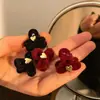 Presilha Pequena de Veludo com Laço para Cabelo Feminino, Presilha para Franja Lateral, Grampo para Testa, Acessório de Cabelo Estilo Coreano, Grampo de Cabelo de Alta Qualidade