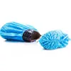 Tela no tejida impresa con patrón de llanta antideslizante tela no tejida azul desechable cubre zapato de costilla completa con banda elástica en la parte inferior