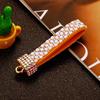 LLavero de metal con forma de cuerda de taladro y diamantes engastados a mano para coche, bonito colgante para bolso de mujer, llavero, anillo, accesorios de cuerda tejida