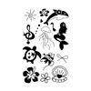 Nuevas pegatinas de tatuajes de purpurina creativas de bricolaje transfronterizas de Amazon para niños y adultos, Y2K Navidad Halloween