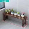 Estante para flores de balcón, estante para flores de exterior carbonizado, macetero de madera, jardinera de un solo nivel para jardín, estante de pared, decoración del hogar, estante para manualidades, otros