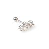 Venta Caliente Joyería Europea y Americana Aretes de Zircón con Tachuelas Acero Inoxidable Rosca Aretes de Hebilla para la Oreja Personalidad Simple Creativo Arete para el Cartílago