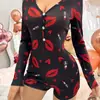 Roupa de Casa Europeia e Americana Transfronteiriça Feminina Estampada Casual Usável Conjunto de Pijama Feminino Conforto em Casa Feminino Em Estoque