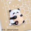 Loja de conveniência Panda multicolorida Desenho animado Creme Cola Acessórios Buraco Sapatos Fivela Material Resina Acessórios DIY Jóias Grampo de cabelo