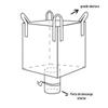 Saco Big Bag Branco de Grande Capacidade Saco Ton Espessado e Resistente ao Desgaste Uma Tonelada Quatro Alças Fundo Plano Aberto Conjunto para Corte Saco Tecido