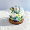 Caja de regalo con tapa esférica de cristal, flor eterna, rosa verdadera, girasol, flor eterna de Yunnan, regalo para San Valentín y el Día de la Madre.