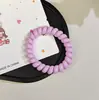 Estilo coreano cor simples anel de cabelo tipo fio de telefone para cabelo de meninas não machuca o cabelo elástico de cabelo corda de cabelo com temperamento acessórios de cabelo corda de cabelo