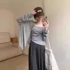 Cárdigan Ligero con Protección Solar para Mujer Moda 2026 Primavera/Verano/Otoño Diseño Elegante y Moderno Nicho Chaqueta de Manga Larga Chal Camisa para Aire Acondicionado