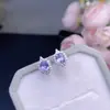 Pendientes de tanzanita natural avanzada con pasador de plata s925, pendientes de varias secciones, súper brillantes, simples, venta al por mayor directa de fábrica