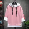 Camiseta Deportiva con Capucha de Manga Corta de Secado Rápido para Hombre 2026 Verano Marca Americana de Moda Juvenil Holgada Versátil Manga de Cinco Puntos