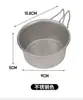 Tigela Sierra Multifuncional para Exterior Aço Inoxidável 304 Copo Sierra Utensílios de Cozinha para Acampamento Louça para Acampamento Utensílios de Cozinha Portáteis para Acampamento