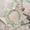 Nova pulseira de vidro doce de borboleta Mori feminina ins nicho pulseira de amigas contas florais de rachadura de gelo atacado