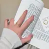Anel de Lingote de Ouro Real Galvanizado para Mulheres, Design Aberto, Design de Nicho, Anel de Moeda de Cobre, Sensação Simples e de Alto Padrão, Anel de Atração de Riqueza para o Ano Novo