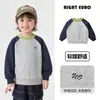 Sudadera de cuello redondo para niños europeos derecha 2026 Otoño Nueva Llegada Top Niños Bebé Niño Pequeño Ropa Infantil Estilo Primavera y Otoño Ropa Moderna