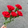 Palito retorcido terminado Flor de clavel gratis Material Flor de clavel para el Día de la Madre Soltero Tienda de flores Soltero Suministros Material de flor de pulpo