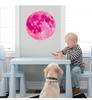 Fan Xi Luna Luminosa Tricolor Habitación Infantil Jardín de Infantes Dormitorio Sala de Estar Decoración de Fondo Pegatinas de Pared Removibles