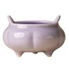 Quemador de Incienso Morado Lila Gris Ceniza del Fabricante, Quemador de Incienso Triple Patas Doble Asa para Interiores, Adorno Estilo Vintage, Soporte para Varillas de Incienso