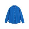 Camisa de Color Puro Retro Estilo Japonés Simple Básico para Hombre, Camisa de Algodón Holgada de Manga Larga Cs131
