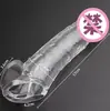 Roupas de Restrição Peniana de Abertura Dupla para Homens Usáveis Manga Estendida Manga de Cristal Manga de Dente de Lobo Manga Grossa Estendida Brinquedos Sexuais para Adultos