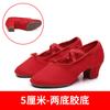 Zapatos de profesora con dos suelas de goma en el tacón medio, zapatos de práctica de baile al aire libre, zapatos de práctica cuadrados para mujer adulta, zapatos de baile marinero cuadrados