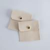 Bolsa Mini de Franela de Microfibra con Solapa y Botón a Presión Cuadrado para Empaque de Joyería, a Prueba de Polvo, para Anillos y Collares con Logo