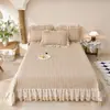 2026 Nuevo Estilo Francés Estilo Vintage Encaje Cubre Cama Juego de Tres Piezas