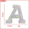 En stock color blanco parche con letras de pedrería pegatinas de tela accesorios para ropa fabricantes de accesorios suministro directo