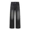Jeans de mezclilla lavada retro trendy estilo japonés Rumeng para hombres y mujeres, corte holgado, estilo callejero, pantalones casuales versátiles para parejas en otoño