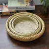Cesta tejida de bambú de doble capa hecha a mano, cesta de pan, cesta de almacenamiento, cesta de frutas para el hogar, cesta de almacenamiento, cesta de bambú al por mayor