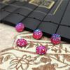 Nuevas estrellas redondas de resina de 10 mm parche de superficie de mineral de diamante cóncavo-convexo aretes collar accesorios de joyería diy