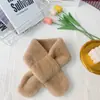 Novo Cachecol Cruzado Infantil Outono e Inverno Desenho Animado Pelúcia Cachecol Bebê Espessado Quente À Prova de Vento Proteção de Pescoço Atacado