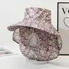 Chapéu de Proteção Solar Completa, Máscara Facial Respirável, Proteção para o Pescoço, Chapéu de Sol Integrado, Chapéu de Sol Anti-UV para Exterior para Mulheres, Verão