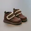 Botines para niños Botas de suela blanda para niños 2025 Otoño/Invierno Nuevos Zapatos de Princesa para Bebé Estilo Coreano Zapatitos de Cuero para Niña