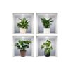 ATW2005-KQ Maceta Falsa Ventana Pintura Decorativa Calcomanías de Pared Pared de Fondo Calcomanías de Pared Decorativas para Habitación Calcomanías de Pared Autoadhesivas